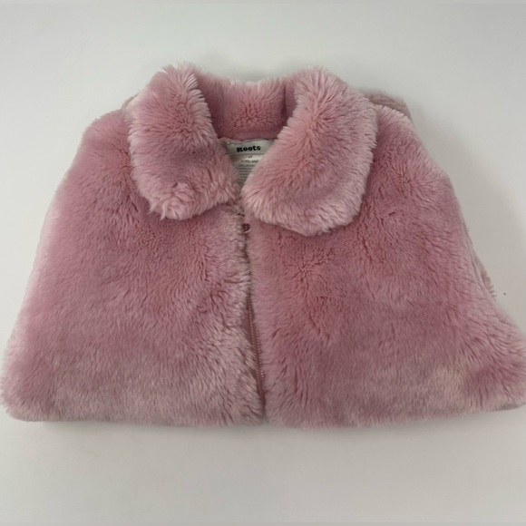 ROOTS: Fuzzy Pink Bomber Jacket, Kids Size 4T - Picture 8 of 8